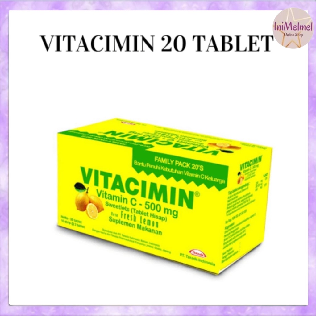 Jual Vitacimin Vitamin C Mg Isi Tablet Tablet Hisap Rasa Lemon