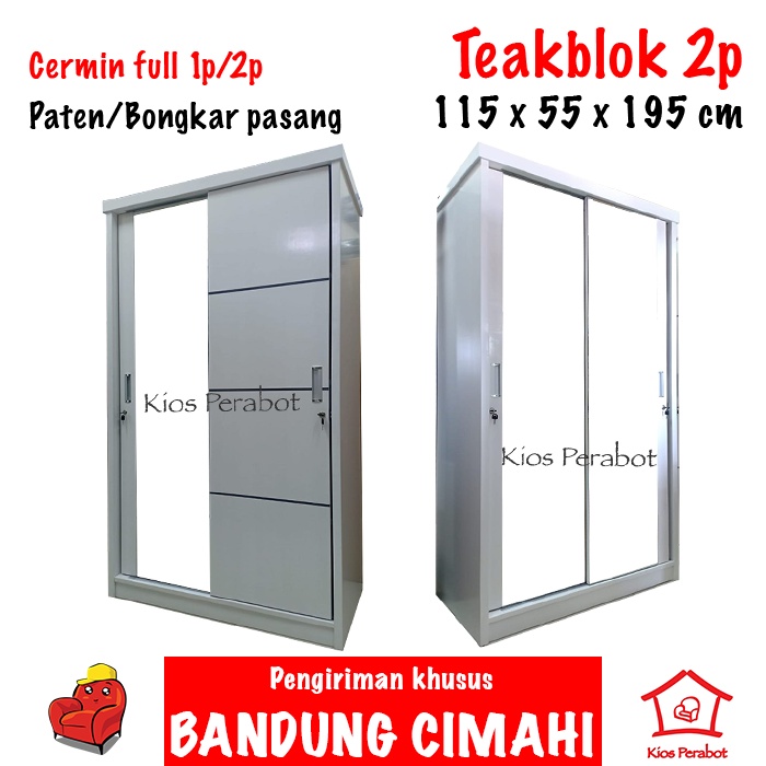 Jual Lemari Pakaian PRE ORDER Lemari Teakblok Finishing Duco Pintu