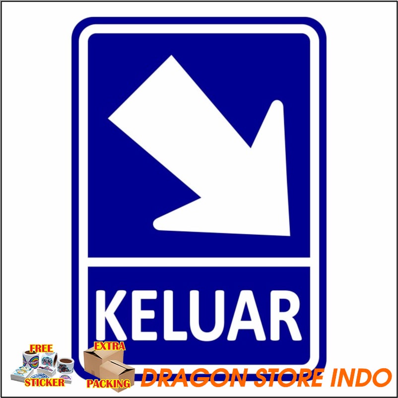 Jual Promo Rambu Petunjuk Arah Keluar Cm X Cm Petunjuk Arah Plat