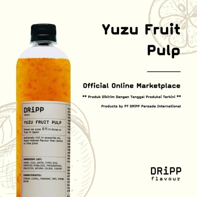 Jual DRiPP Yuzu Fruit Pulp Sirup Bubur Buah Rasa Yuzu Shopee Indonesia