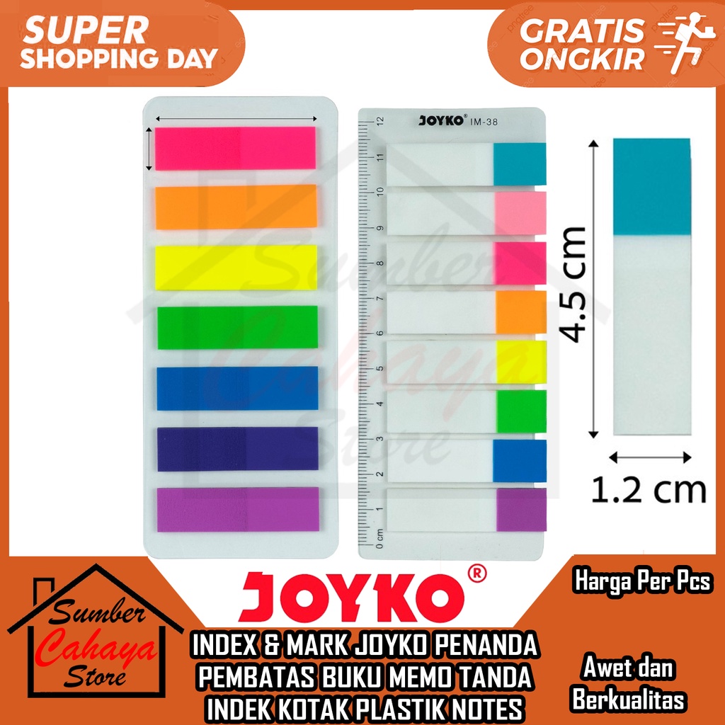 Jual Index Mark Penanda Pembatas Joyko Im Plastik Sticky Notes