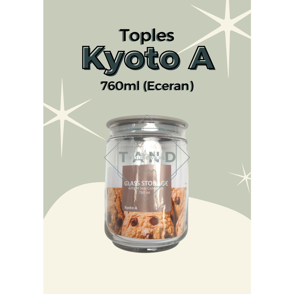 Jual Toples Kaca Kue Bulat Kedap Udara Dlx Kyoto A Ukuran Ml Pc