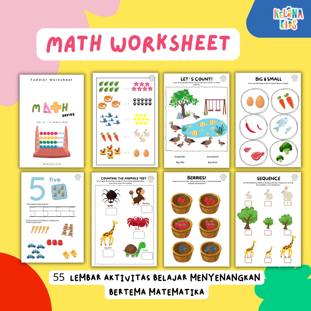 Jual Buku Printable Worksheet Bahasa Inggris 340 Lembar Kerja Calistung