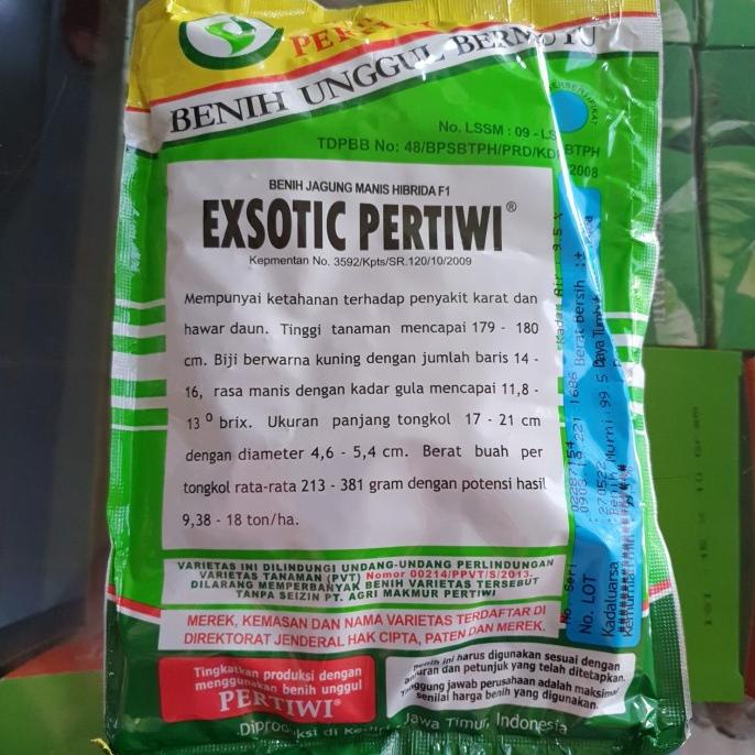 Jual Benih Jagung Manis Exsotic Pertiwi F1 1 750 Biji Shopee Indonesia