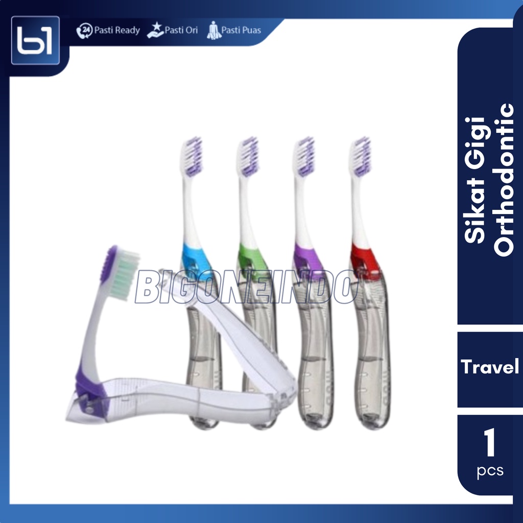 Jual GUM Orthodontic Travel Toothbrush 125 Original Sikat Gigi Behel