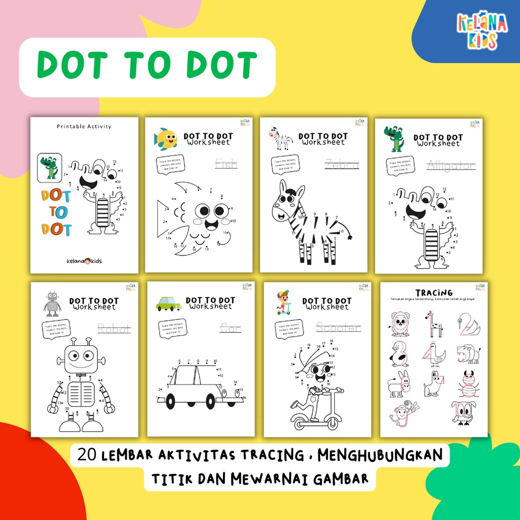 Jual Buku Printable Worksheet Bahasa Inggris 340 Lembar Kerja Calistung