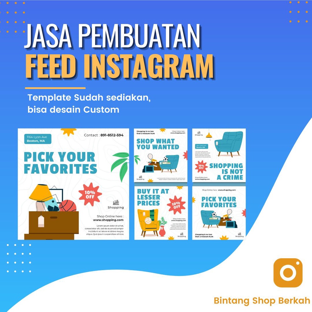 Jual Jasa Desain Feed Instagram Desain Feed Instagram Shopee Indonesia