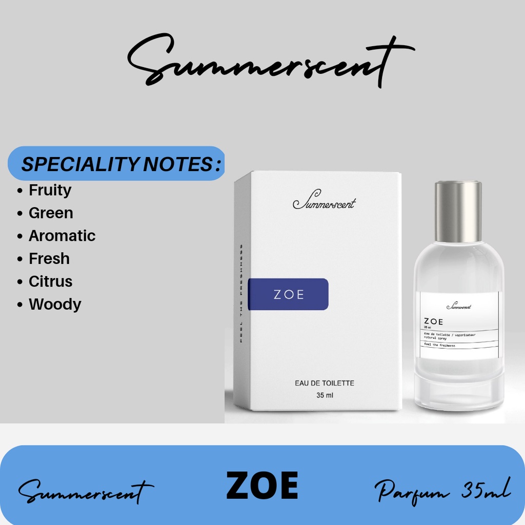 Jual Parfum Summerscent EDT ZOE 35ml BPOM Parfum Wanita Farfum Perfume