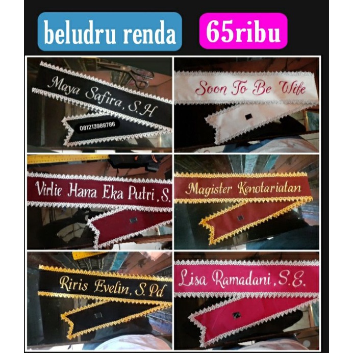 Jual SELEMPANG WISUDA SEHARI JADI BLUDRU LIST RENDA 2 Lapis Shopee