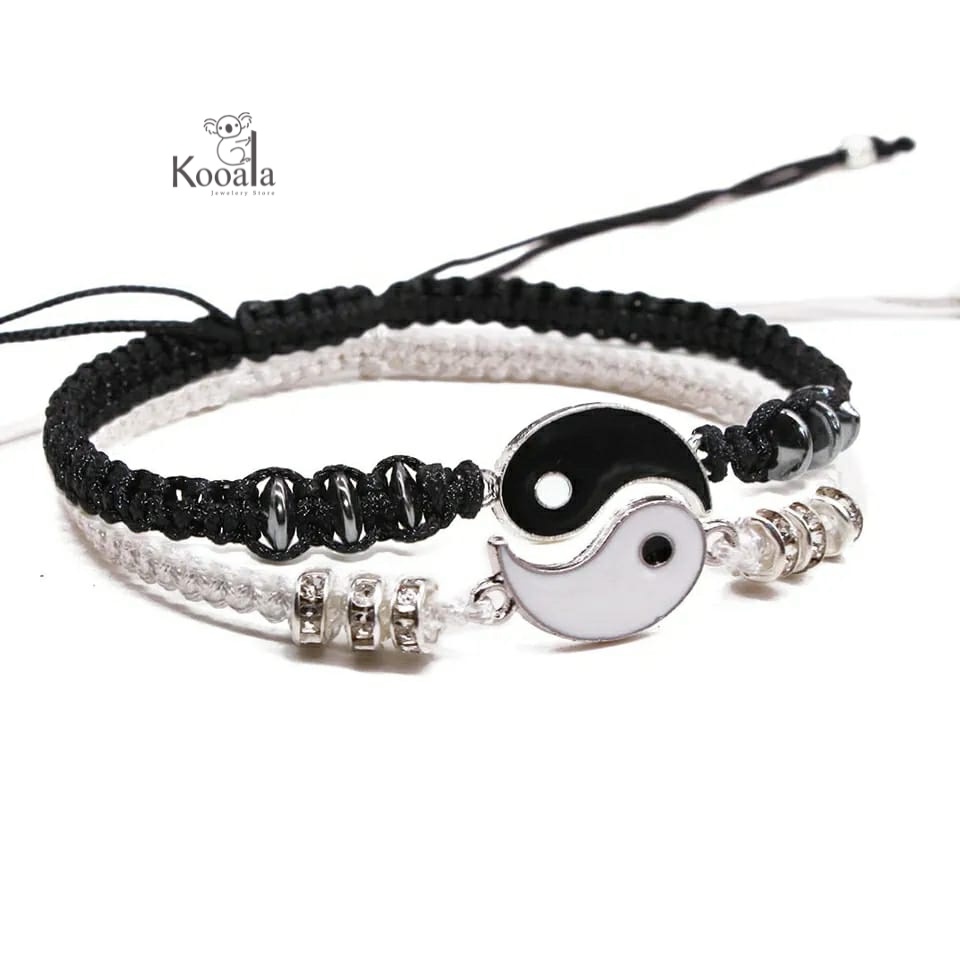 Jual 2 Pcs Gelang Couple Pasangan Yin Yang Hitam Putih Kekasih Shopee