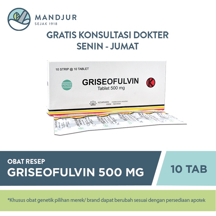 Jual Griseofulvin 500 Mg 10 Tablet Shopee Indonesia