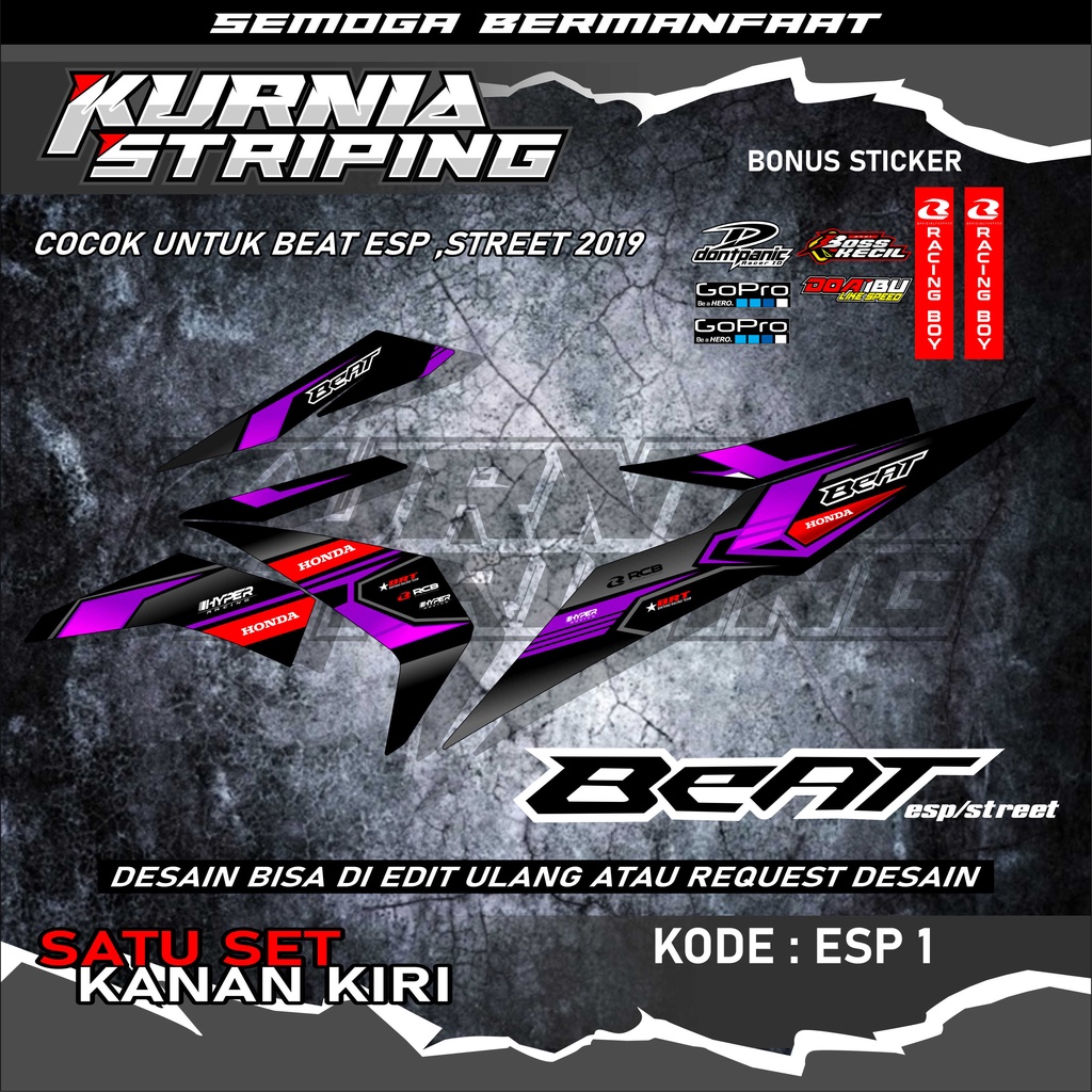 Jual Stiker Beat Esp Street Decal Striping Standar Keren Beat Esp