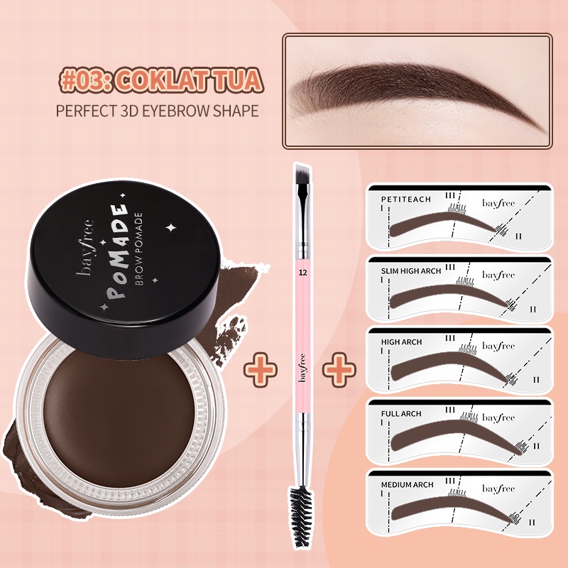 Jual Bayfree D Waterpoof Pomade Brow Kit Eyebrow Gel Natural Pomade