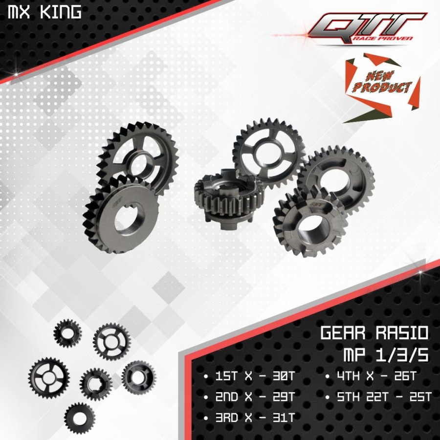 Jual Gear Rasio QTT MX King Gear Rasio Yamaha Mx King QTT Race Proven