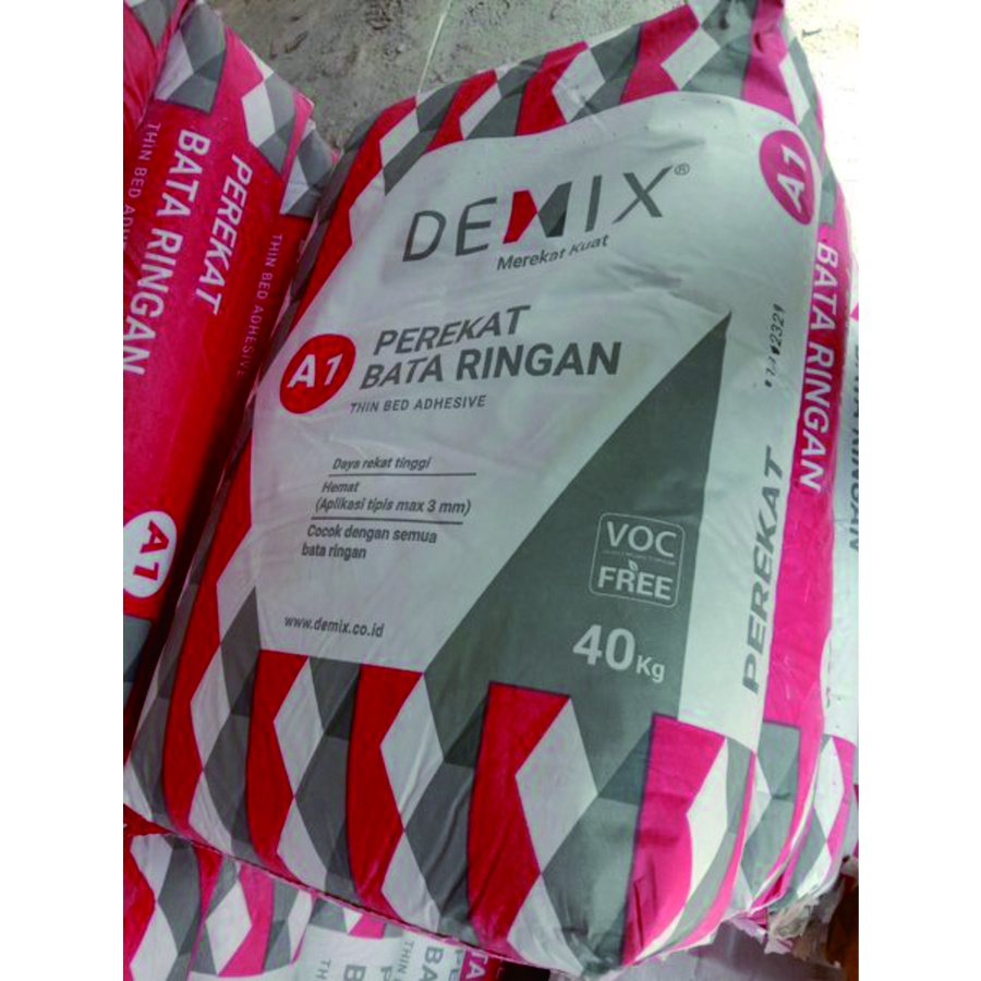 Jual MORTAR DEMIX A1 PEREKAT BATA RINGAN LEM HEBEL SEMEN HEBEL Shopee