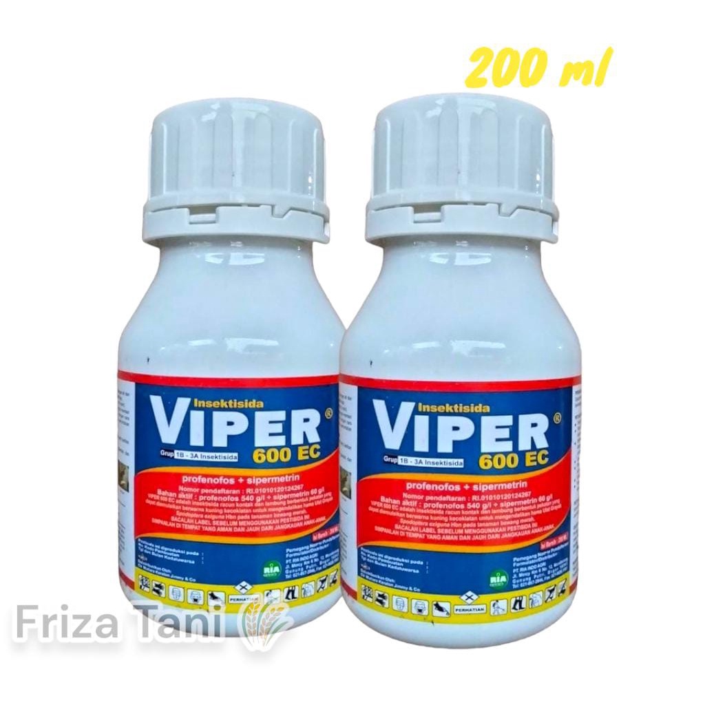 Jual Insektisida VIPER 600 EC 200ml PIPER Bahan Aktif Profenofos 540 G