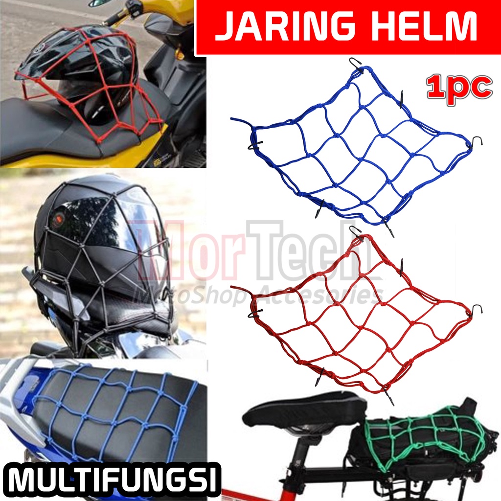 Jual Tali Jaring Pengikat Helm Pengait Barang Jaring Bagasi Aksesoris