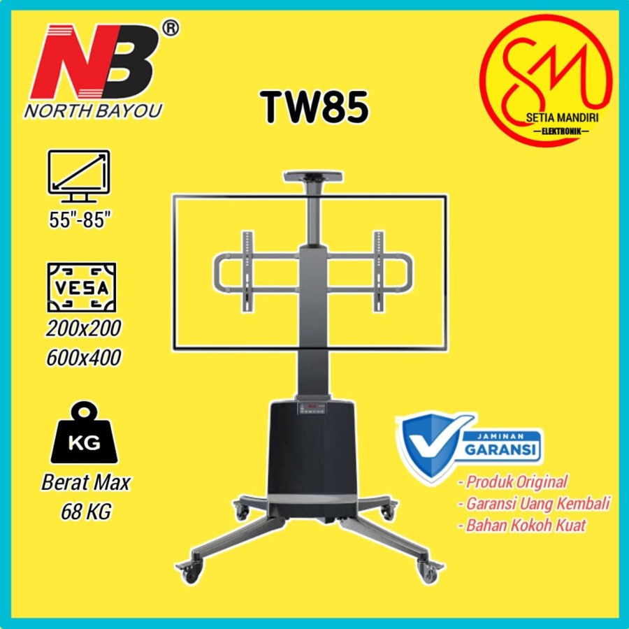 Jual Bracket Standing Roda LED TV 55 85 NB TW85 Motorized Heavy Duty