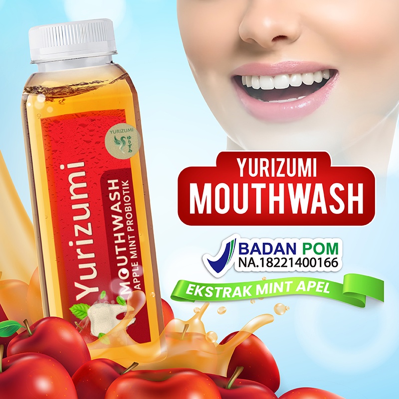 Jual YURIZUMI MOUTHWASH FRESH APPLE MINT OBAT KUMUR PROBIOTIK