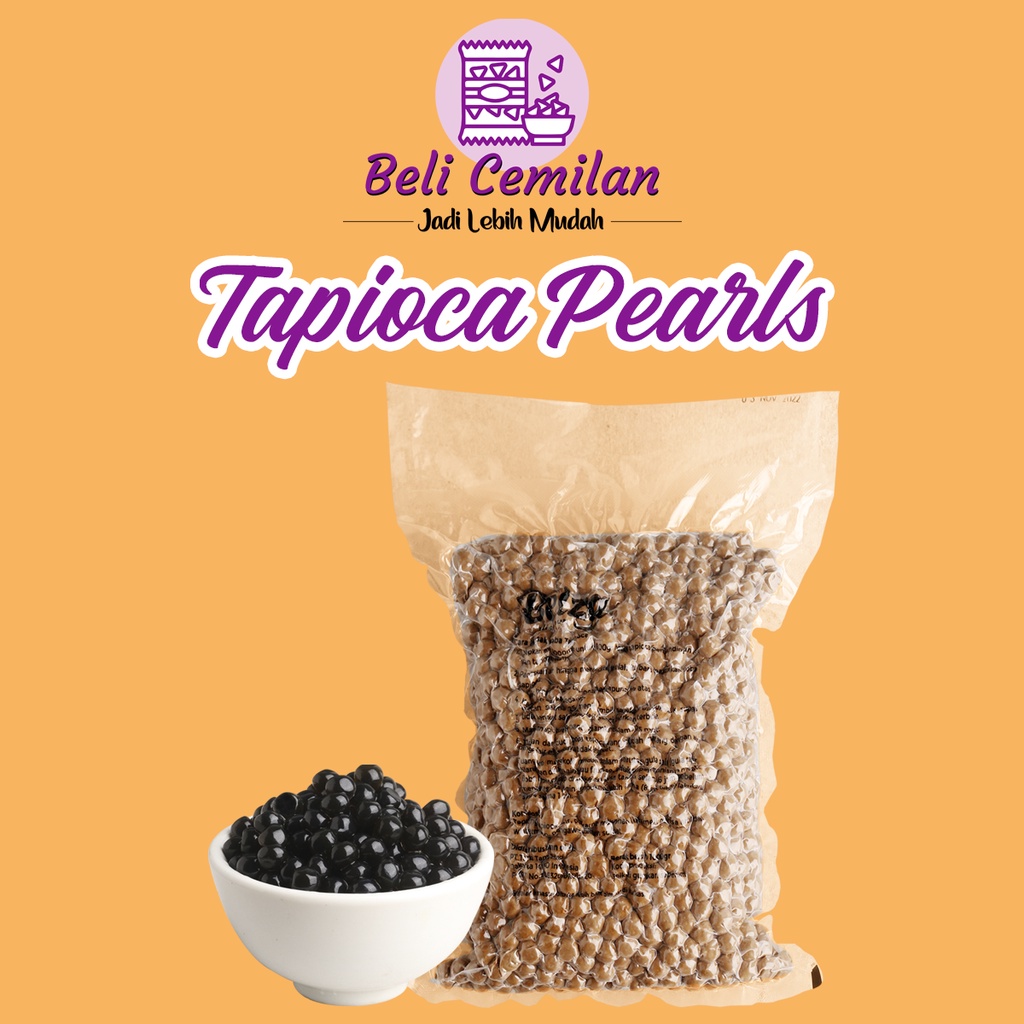 Jual Tapioka Bubble Belza Tapioca Pearls Topping Boba Hitam 1kg