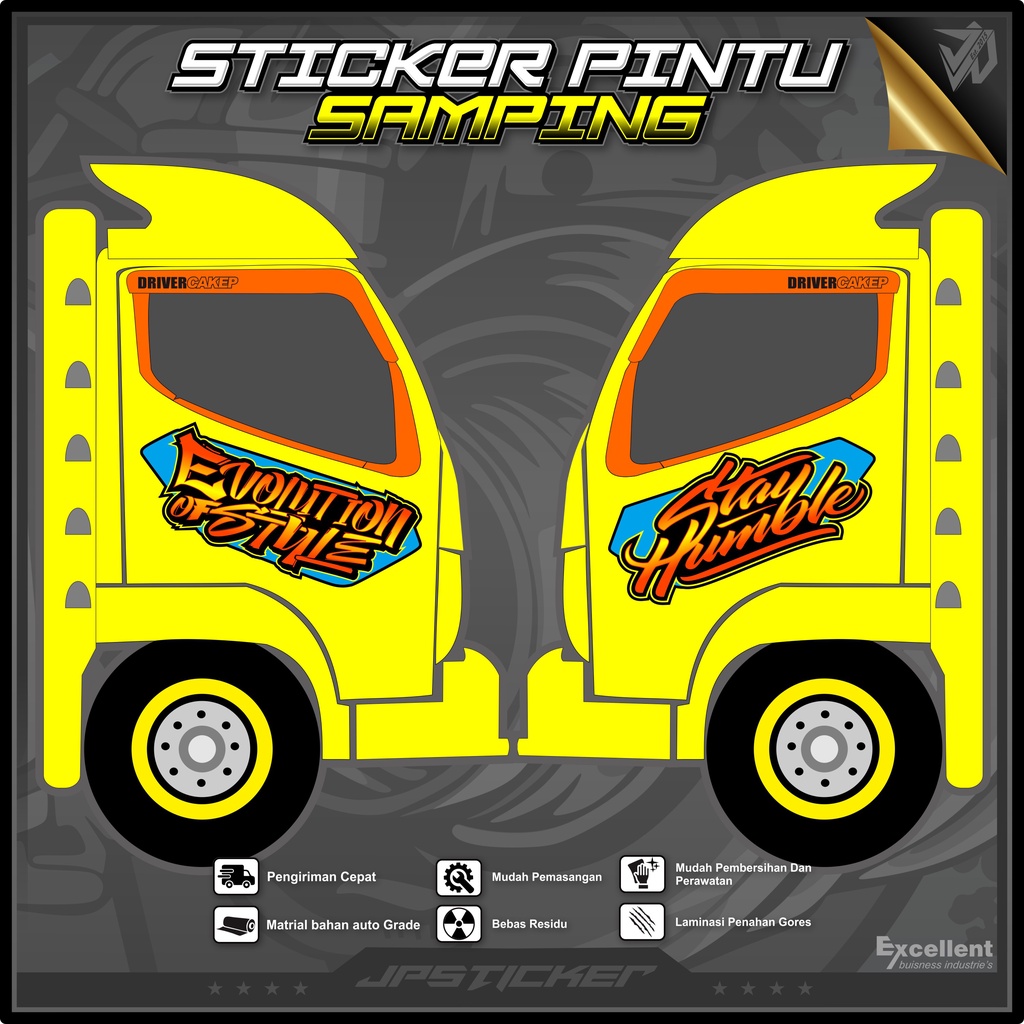 Jual Stiker Pintu Truck Samping Sticker Print Decal Mobil Truck Pintu