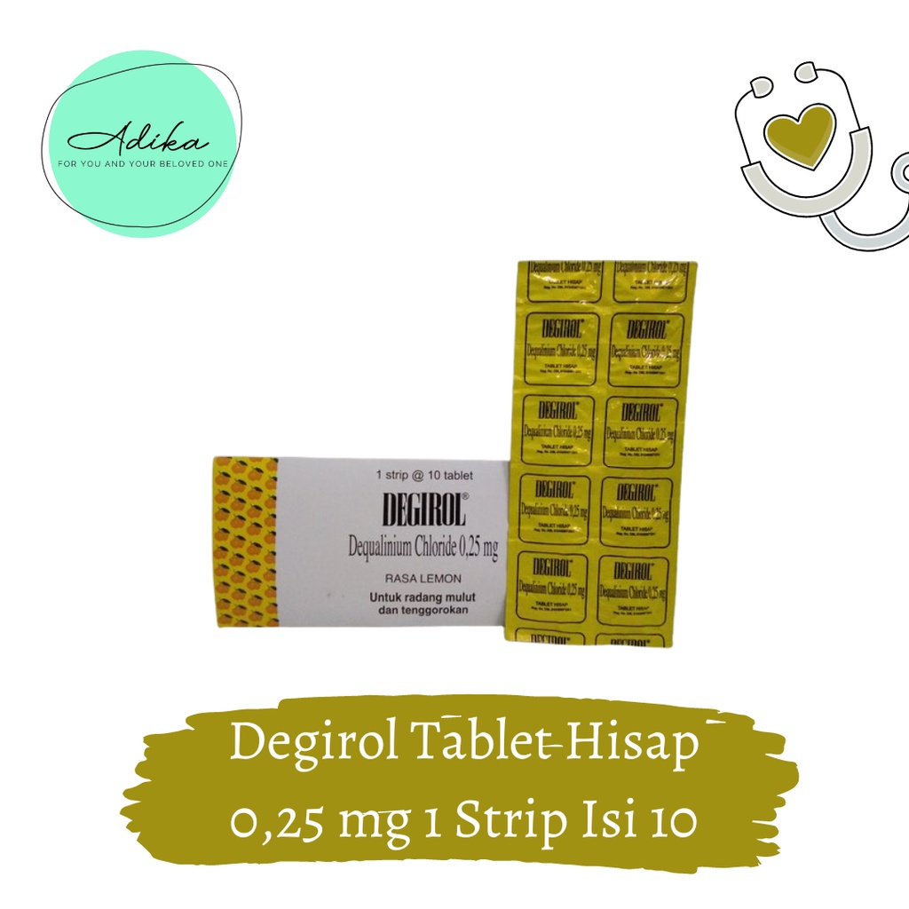 Jual Degirol Tablet Hisap 0 25 Mg 1 Strip Isi 10 Rasa Lemon Shopee