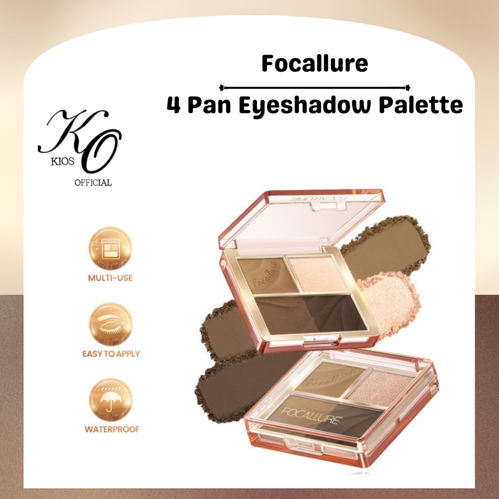 Jual Focallure 4 Pan Eyeshadow Palette Shopee Indonesia