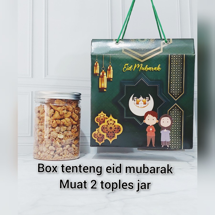 Jual BOX TENTENG LEBARAN EID KOTAK HAMPERS MUAT 2 TOPLES JAR BK Eid 59