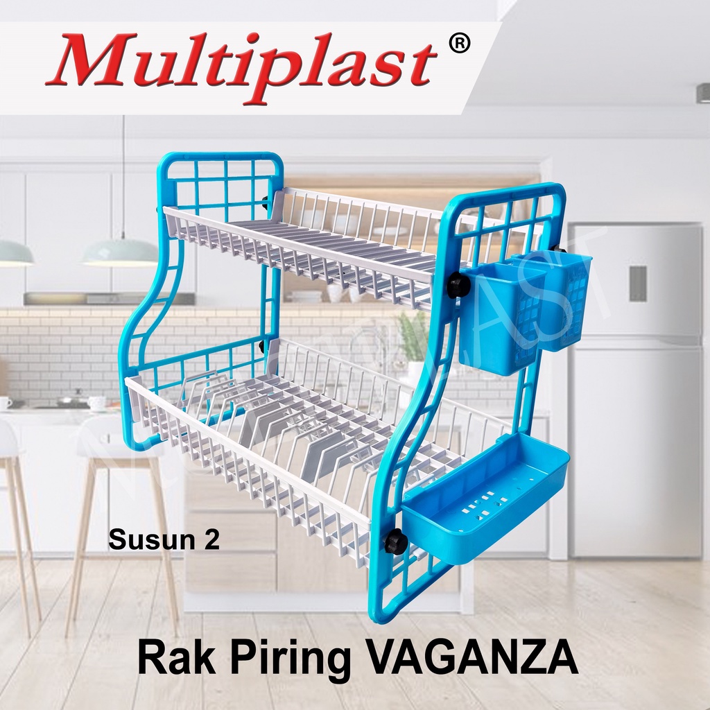 Jual Rak Piring Plastik Susun 2 VAGANZA DXS MULTIPLAST Shopee Indonesia