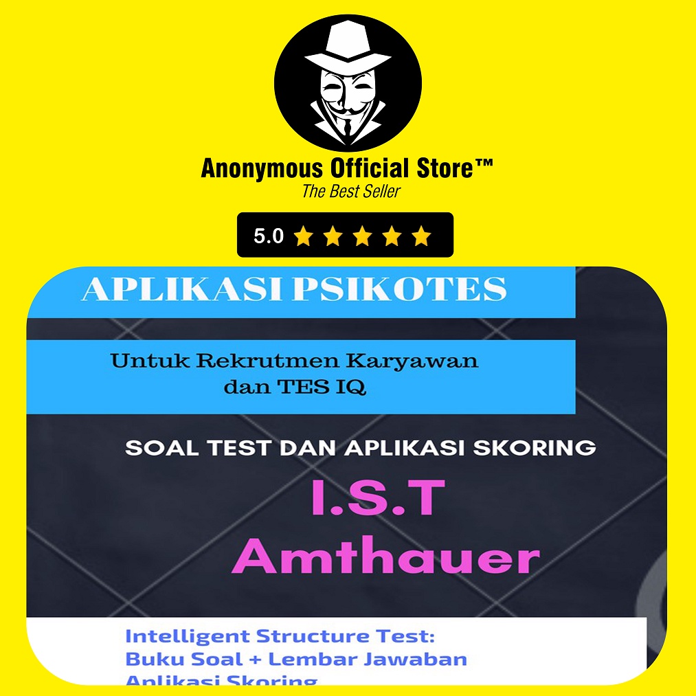 Jual KOLEKSI SOAL TEST ALAT APLIKASI SKORING IST PSIKOLOGI UNTUK TEST