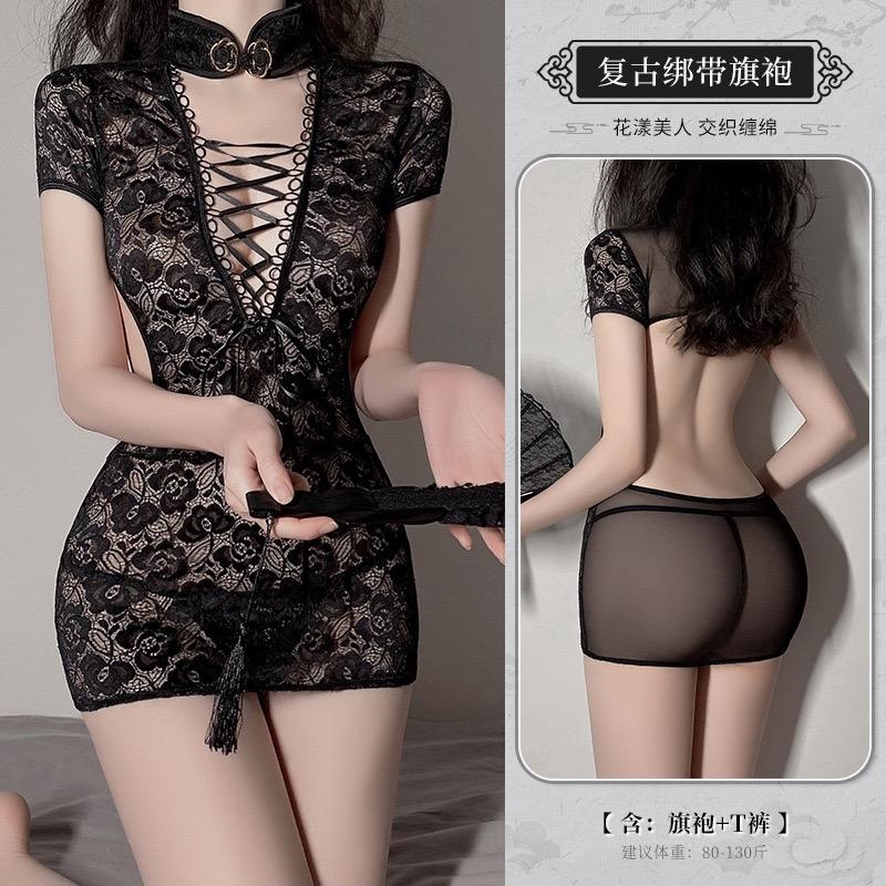 Jual Lingerie Sexy Hot Cosplay Cheongsam Anime Lace Baju Tidur Wanita