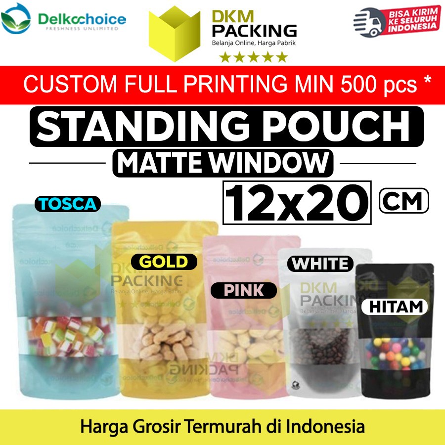 Jual Standing Pouch X Cm Matte Window Varian Plastik Klip Kemasan