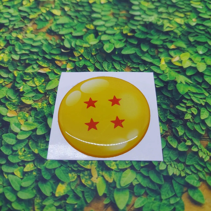 Jual Sticker Timbul Resin Bola Dragon Ball Logo 3D Motor Stiker Kecil