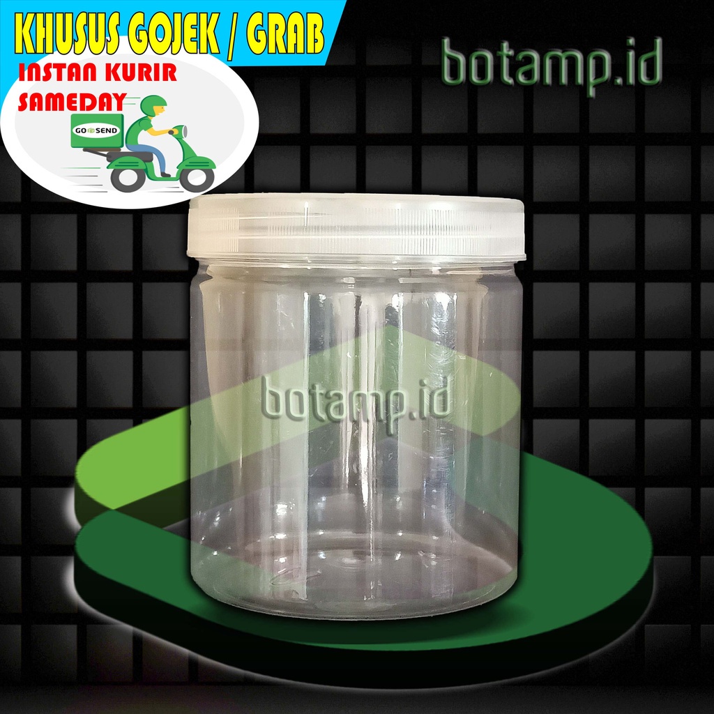 Jual Toples Tabung Jar Silinder 600ml Khusus Grab Gojek Shopee