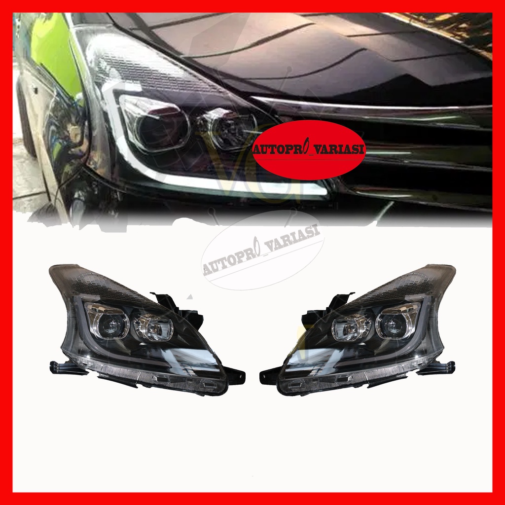 Jual Headlamp Avanza Xenia Veloz 2012 Projector DRL Running Sein HID