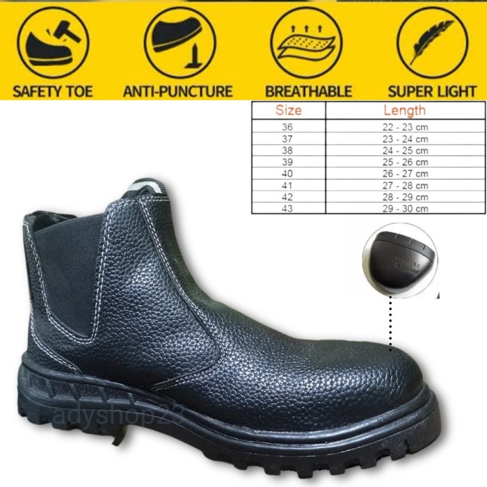 Jual Sepatu Safety Septy Boot Hitam King Gregor Pabrik Industry Proyek