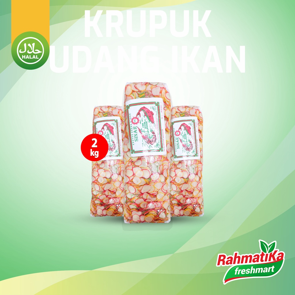 Jual Krupuk Kerupuk Udang Dan Ikan Warna Warni Kg Mentah Shopee