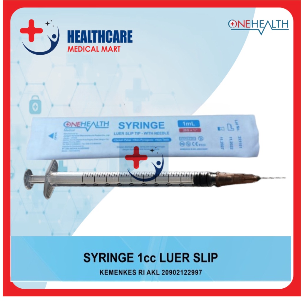 Jual Syringe Onemed Spuit Suntikan 3 Ml 5 Ml 10 Ml 20 Ml Harga Ecer