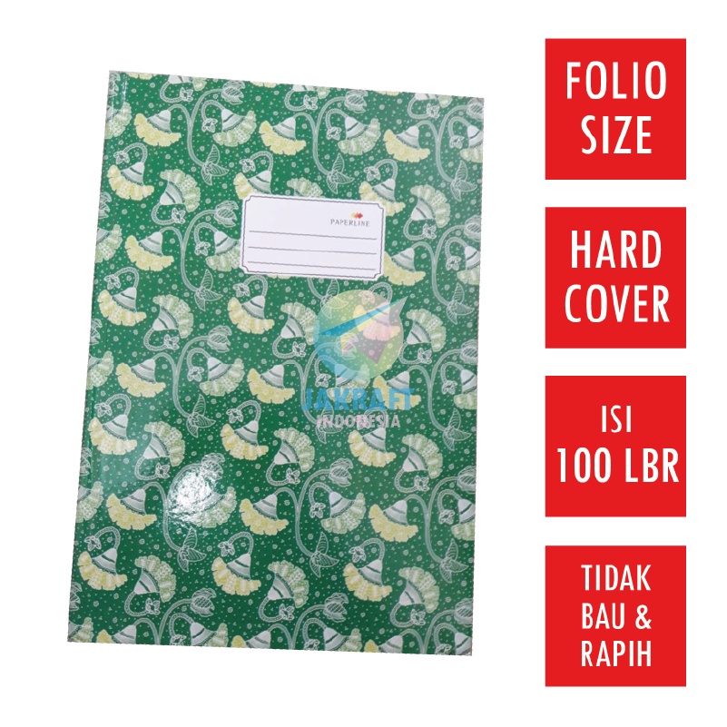 Jual 1 Pcs Buku Tulis Folio Bergaris Hard Cover PAPERLINE Isi 100