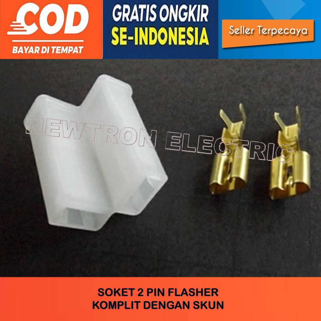 Jual SOCKET SOKET CONNECTOR KONEKTOR FLASHER PLASER SEN SEIN 2 PIN