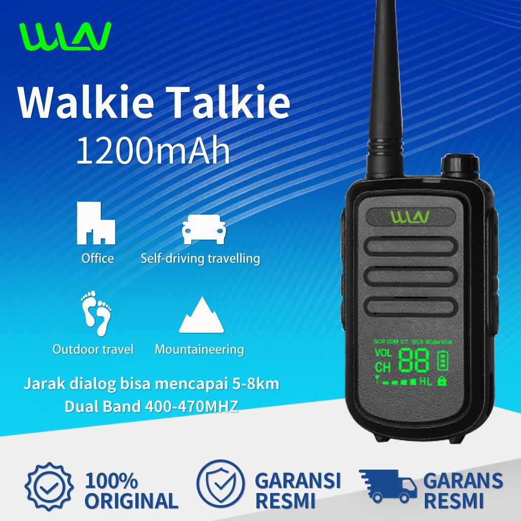 Jual Wln Walkie Talkie Ht Two Way Radio Layar Led Kd C U Isi