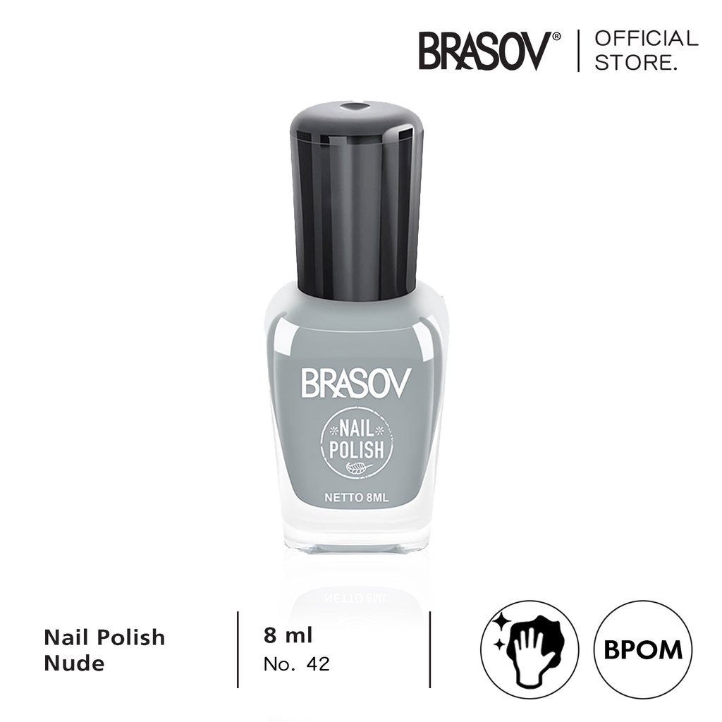 Jual BRASOV Kutek Cat Kuku Nude 8 ML BPOM Nail Polish Kutex Kuteks XX