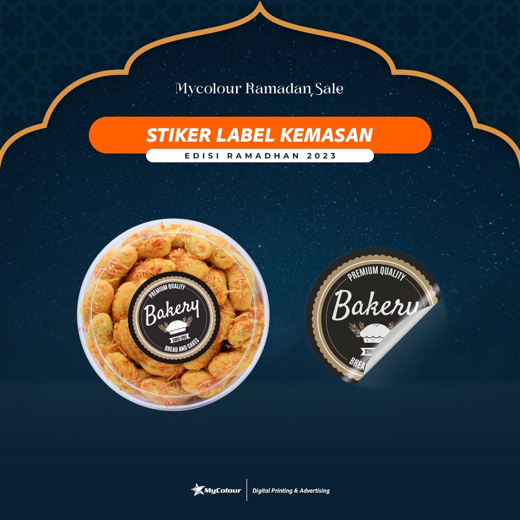 Jual Mycolour Cetak Custom Stiker Label Kemasan Produk Makanan