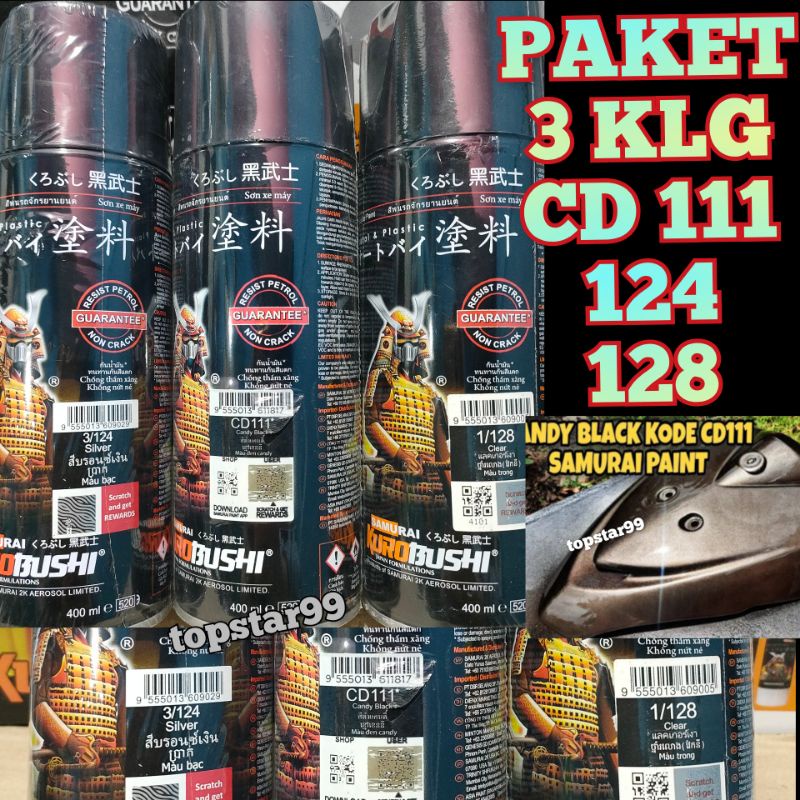 Jual Samurai Paint Paket 3 Kaleng Pilok Pilox Cat Semprot Samurai