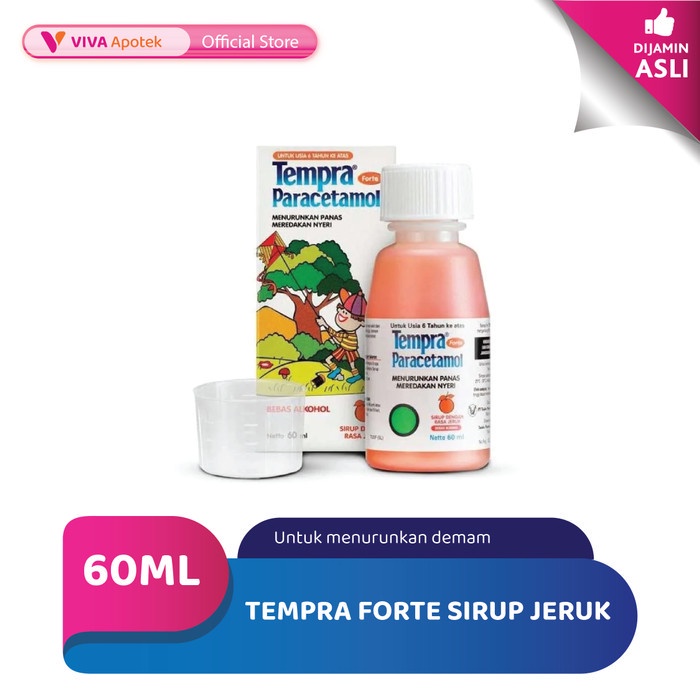 Jual Tempra Forte Sirup Rasa Jeruk Meredakan Demam Dan Nyeri 60 Ml