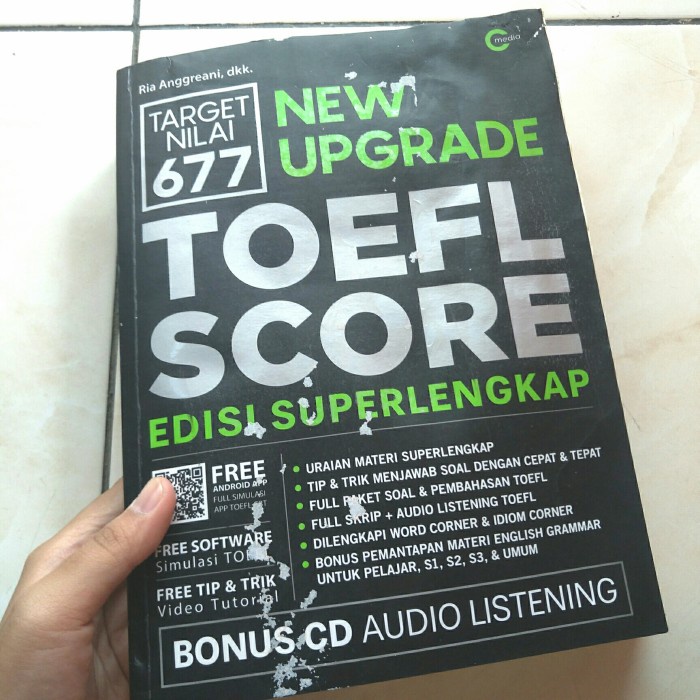 Jual BUKU NEW UPGRADE TOEFL SCORE EDISI SUPER LENGKAP TARGET NILAI 677