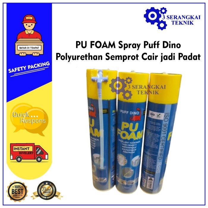 Jual Pu Foam Spray Puff Dino Polyurethan Ml Semprot Cair Jadi Padat