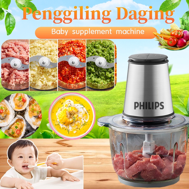 Jual Philips Blender Penggiling Daging L Meat Chopper Multifungsi