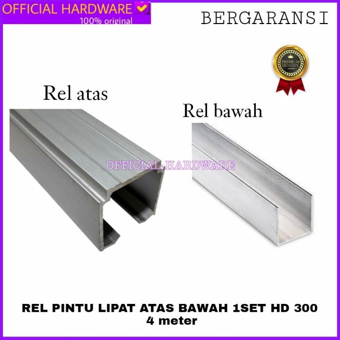 Jual Rel Pintu Lipat 4 Meter 1Set Lengkap Componen Pintu Lipat Folding