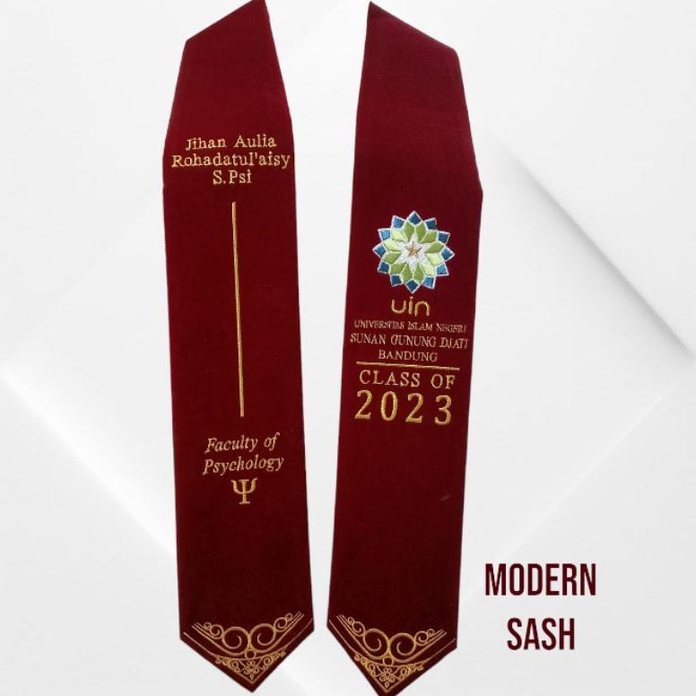 Jual Modern Sash Proses Cepat Graduation Stole Slempang Selempang